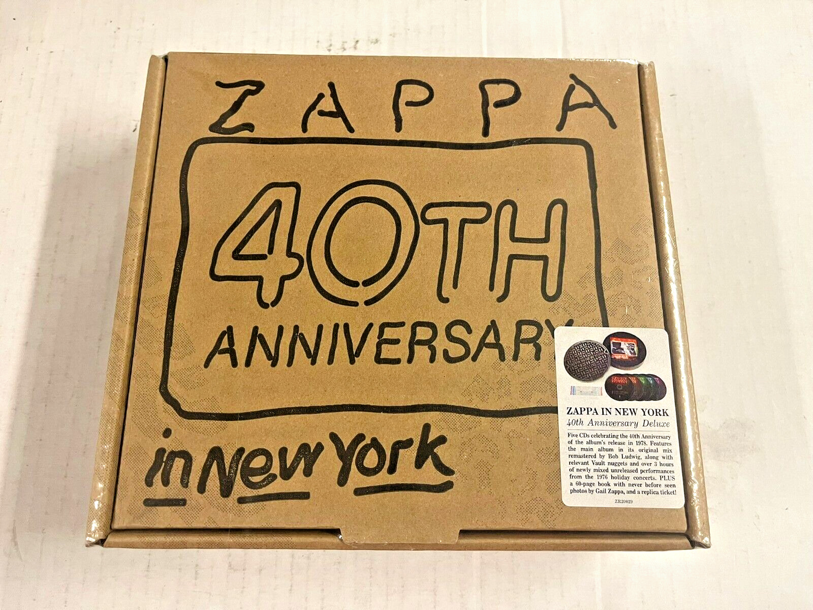 FRANK ZAPPA In New York 40TH ANNIVERSARY DELUXE 5xCD BOX New Sealed 2019 GAIL