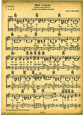 Vintage LOYOLA UNIVERSITY song sheet- 'HAIL LOYOLA' c 29 music -CHICAGO ILLINOIS picture