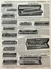 1902 Antique Clarion Harmonica Art Sears Catalog Page Vtg Print Ad picture