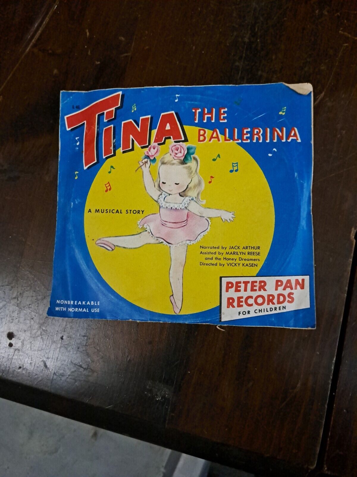 Vintage 1952 Tina the ballerina Peter Pan records for children