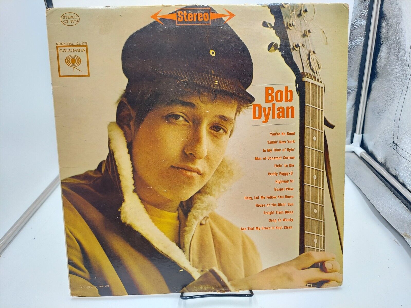 BOB DYLAN Self-Titled LP Record COLUMBIA 2 Eye 1962 Ultrasonic Clean VG