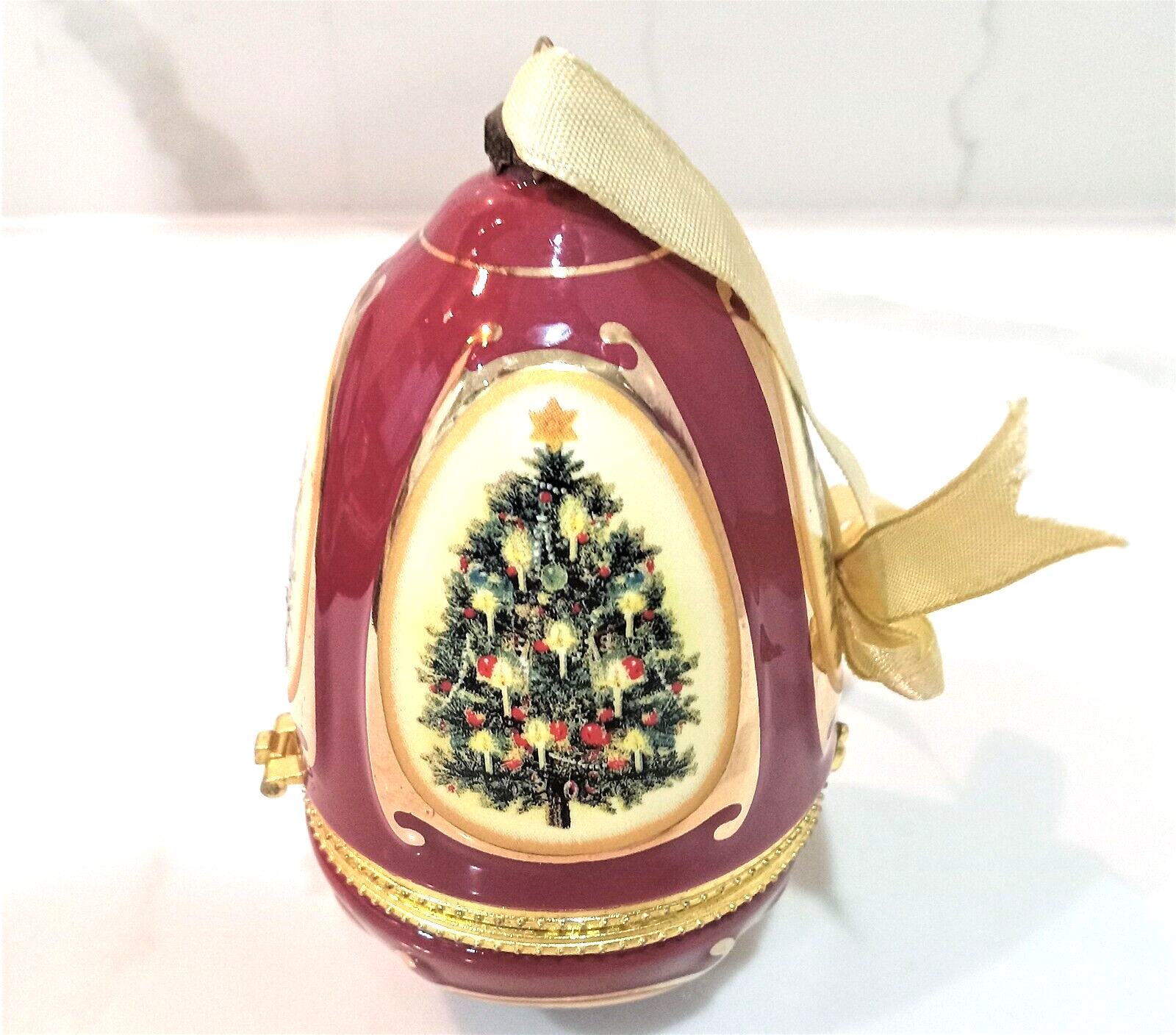 Vintage Music box Christmas Ornament \