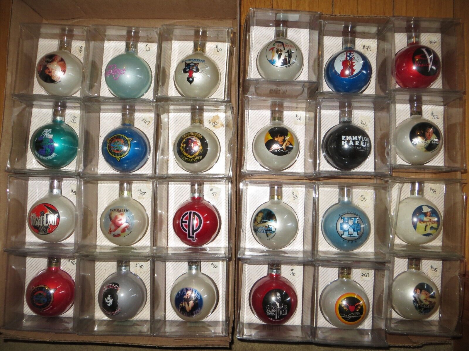 Santa's Rock shop Christmas ornament collection - LOT of 24 artists