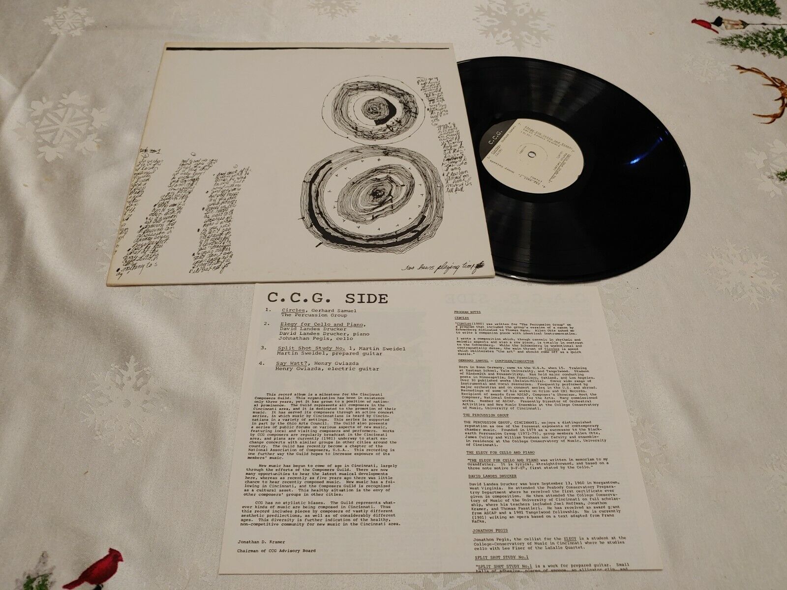 Cin. Composer\'s Guild/Cin. Artists\' Group Effort LP On Record 106017X Rare Elect