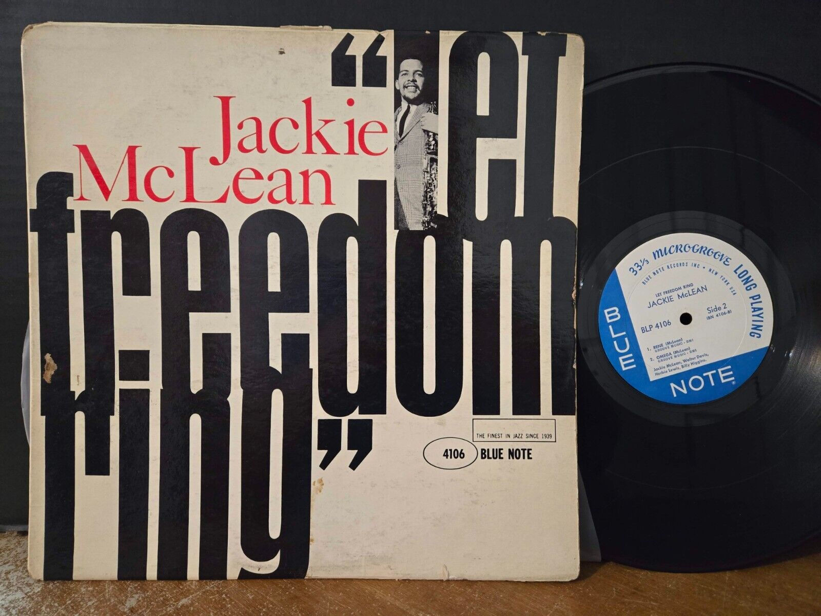 Jackie McLean Let Freedom Ring 1963 Blue Note Mono RVG P/Ear Billie Higgins