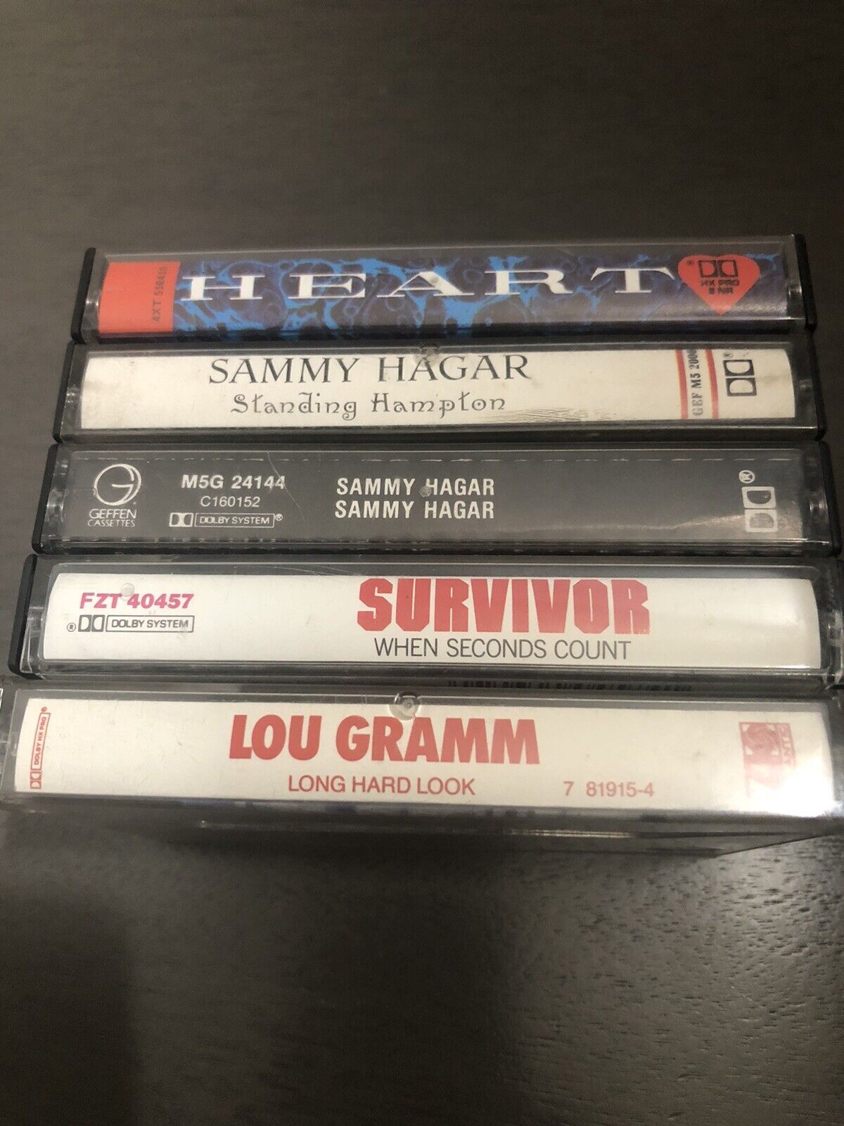 Large 5 Cassette Rock Lot Heart Sammy Hagar (2) Survivor Lou Gramm