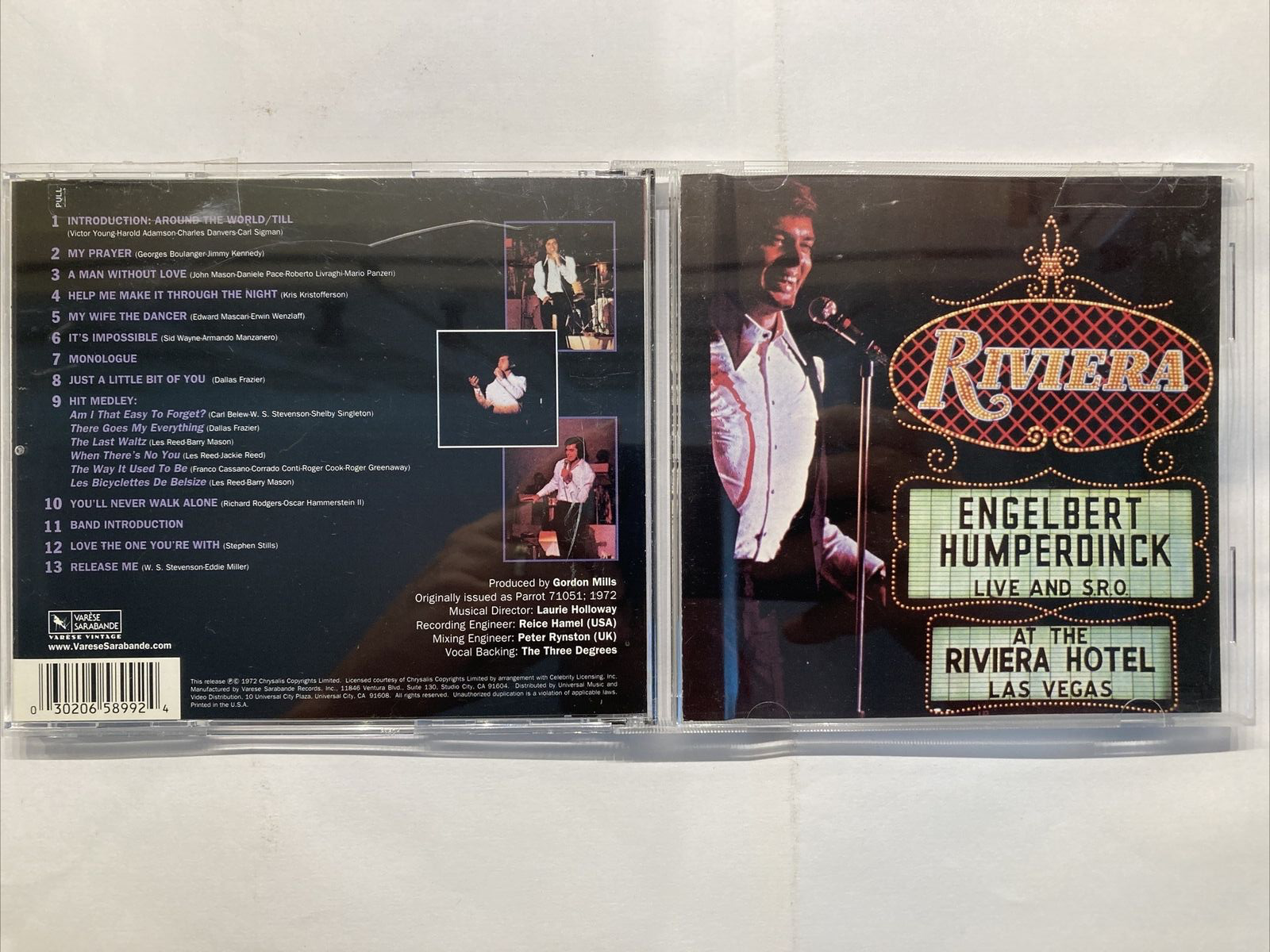 Live at the Riviera, Las Vegas by Engelbert Humperdinck CD - Very Good Condition