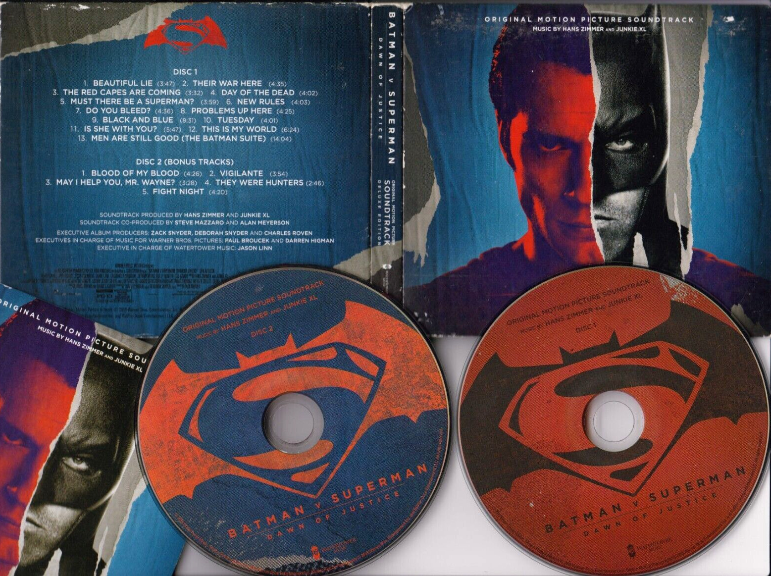 Batman vs. Superman Soundtrack [Hans Zimmer] + POSTER (1992, 2CD) LIKE NEW