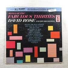David Rose The Fabulous Thirties Part 1   Record Album Vinyl LP picture