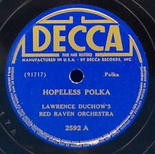 Lawrence Duchow's Red Raven Orch 78 Hopeless Polka / Auf Wiedersehen B10 picture