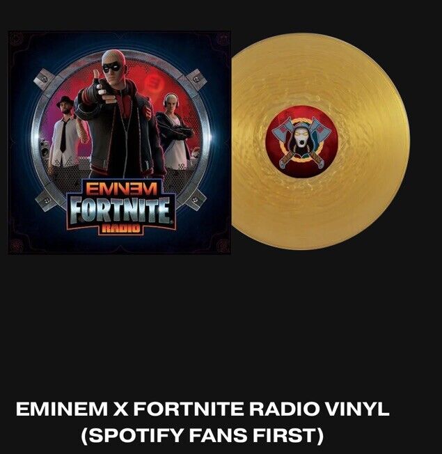 Eminem x Fortnite Radio Vinyl LP Number Gold IN HAND
