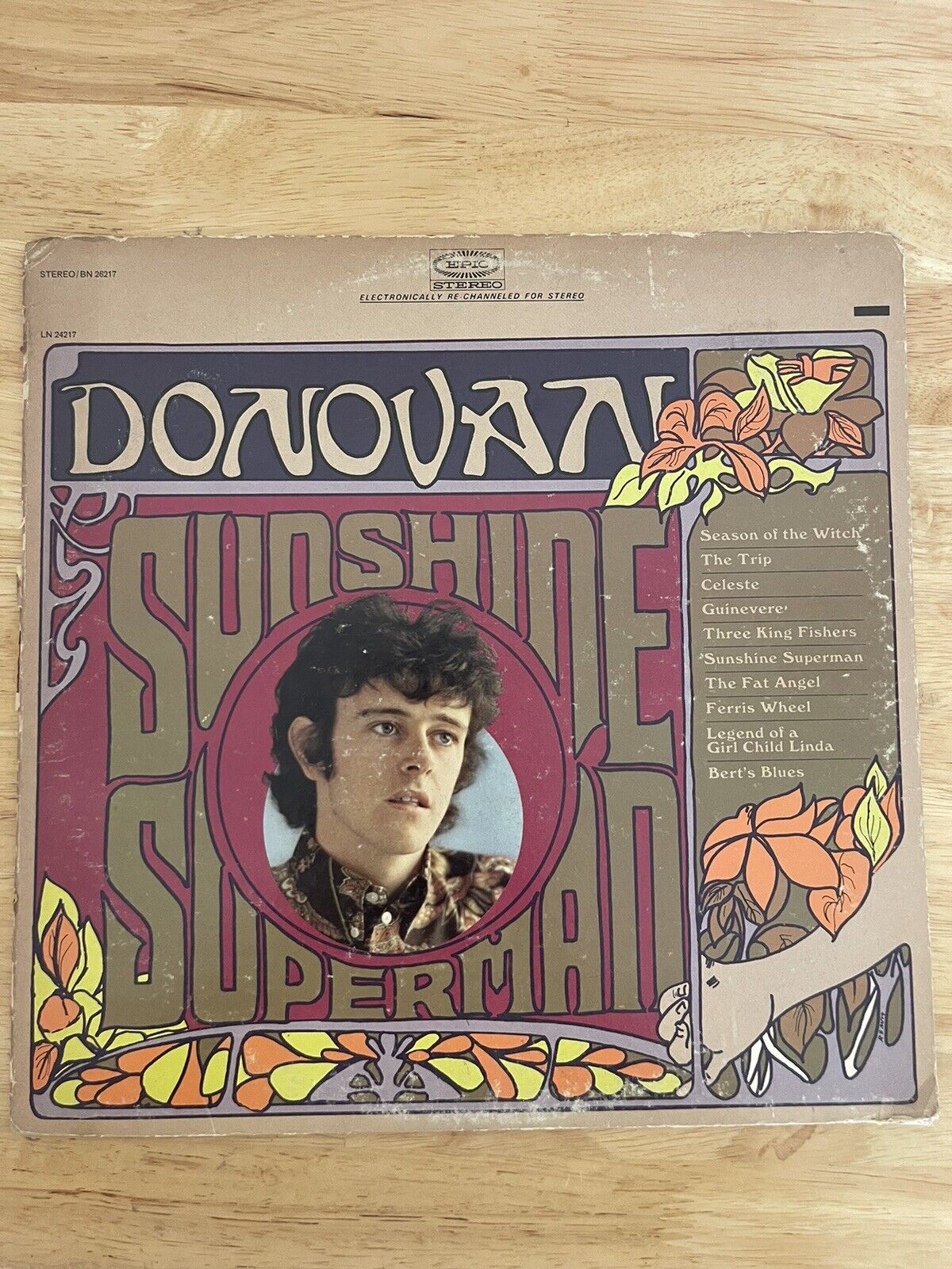 Donovan ‎’ Sunshine Superman ‘ Vinyl LP US 1966 BN 26217 Epic Santa Maria VG/VG
