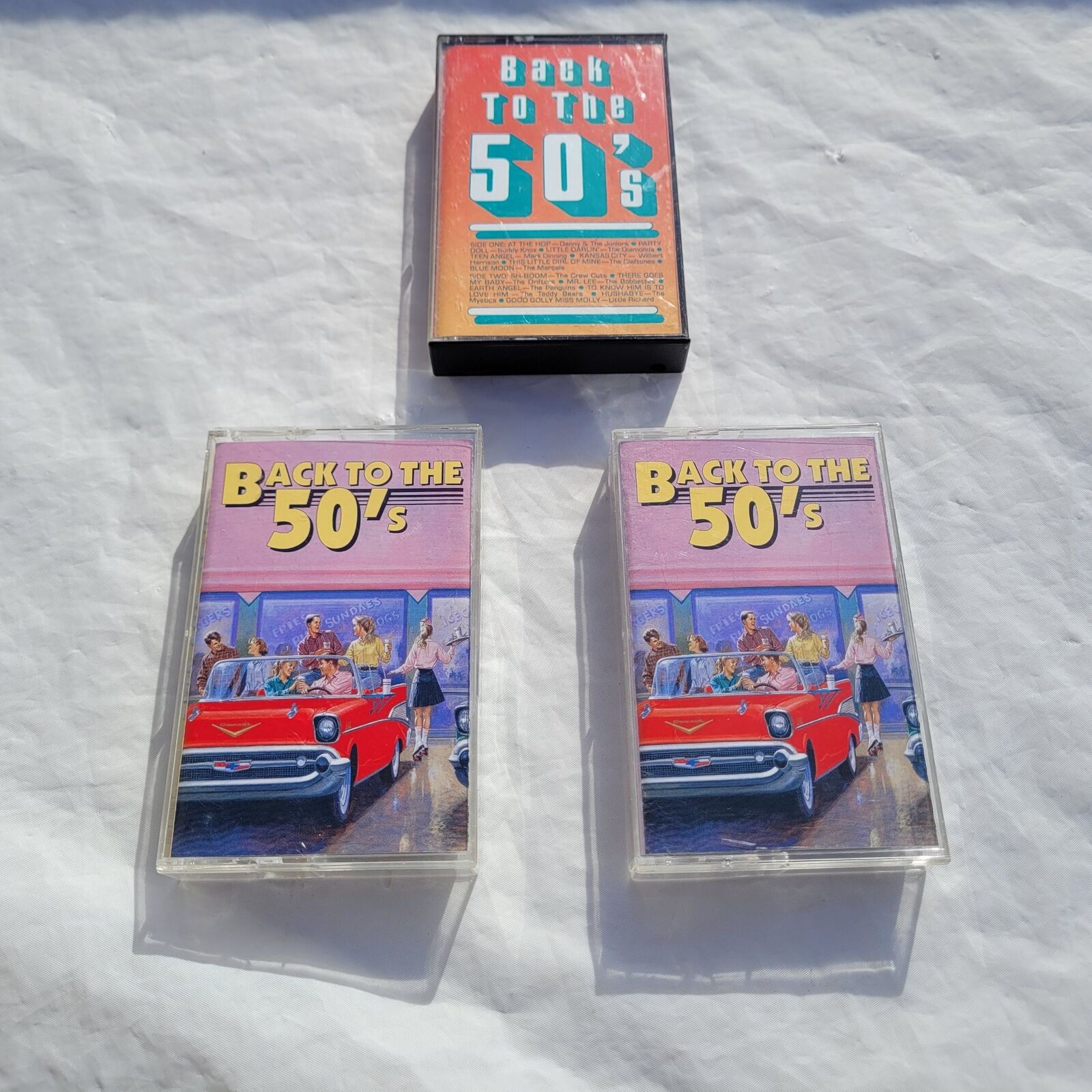 3 Back to the 50\'s Cassette Tape Album with Inner Sleeves and Case
