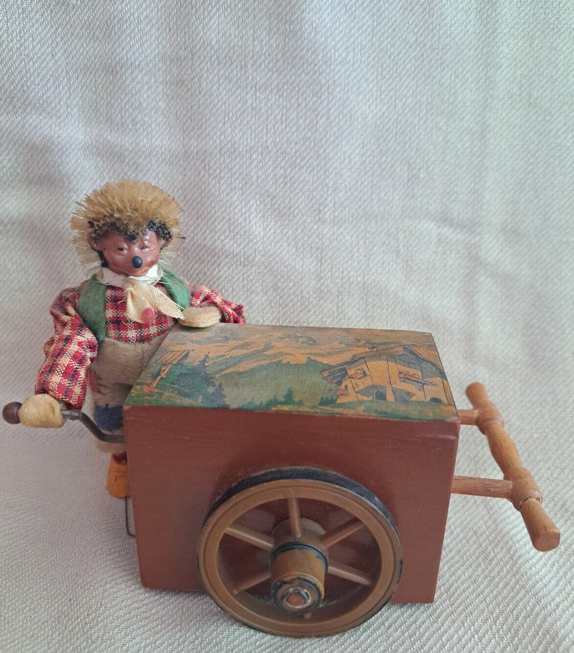 Vintage Original Steiff Thoren's Small Hedgehog Music Box