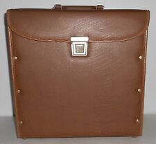 Vintage Brown LP 33 1/3 RPM Record Carry Case Box Holder Carrier - Holds 25 LPs picture