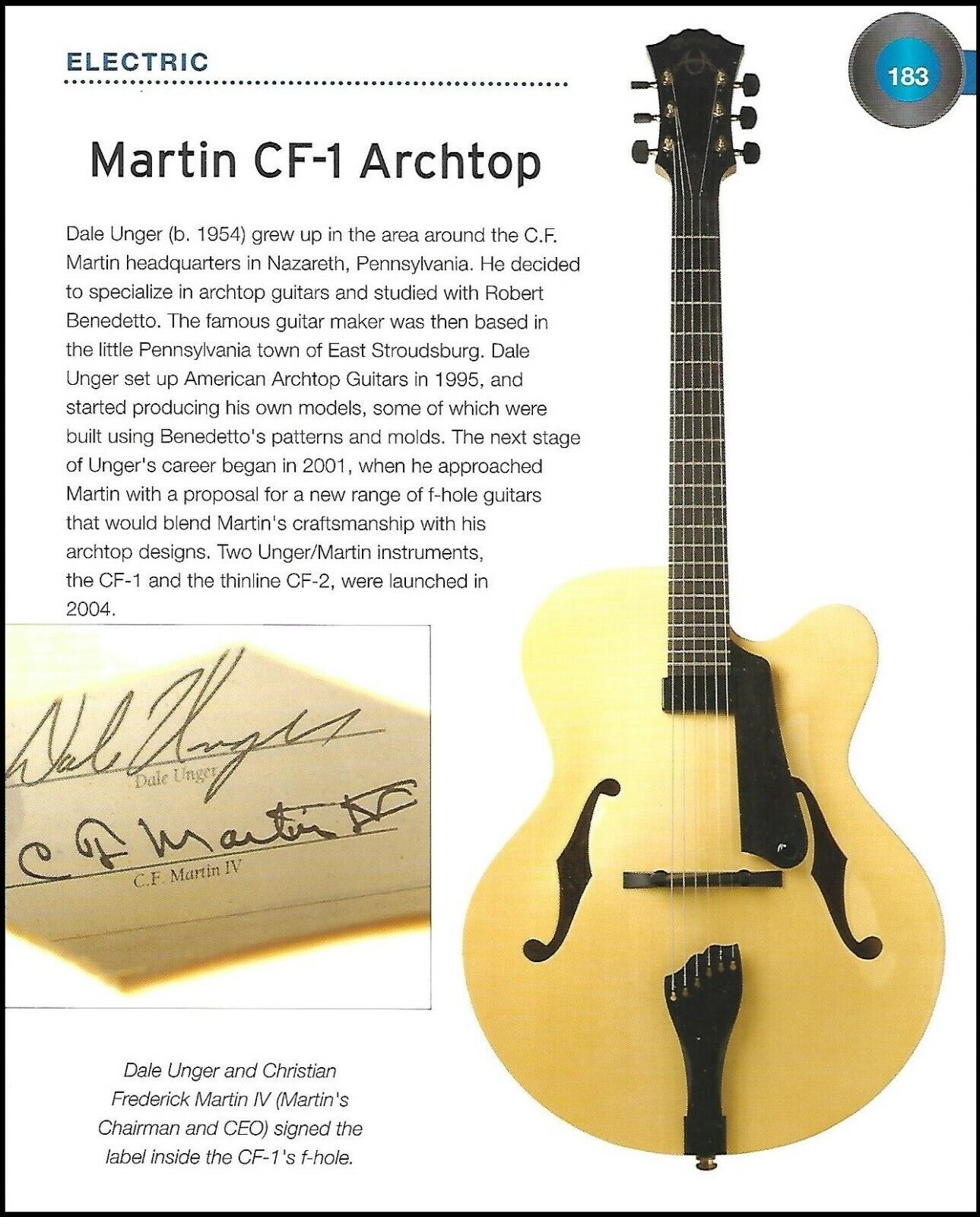 2004 Martin CF-1 Archtop electric + BC-15E acoustic bass guitar history article
