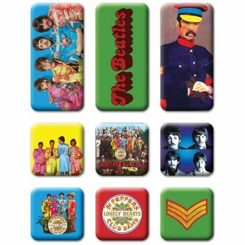 OFFICIAL LICENSED - THE BEATLES - SERGEANT PEPPERS SET OF 9 - FRIDGE MAGNET 
