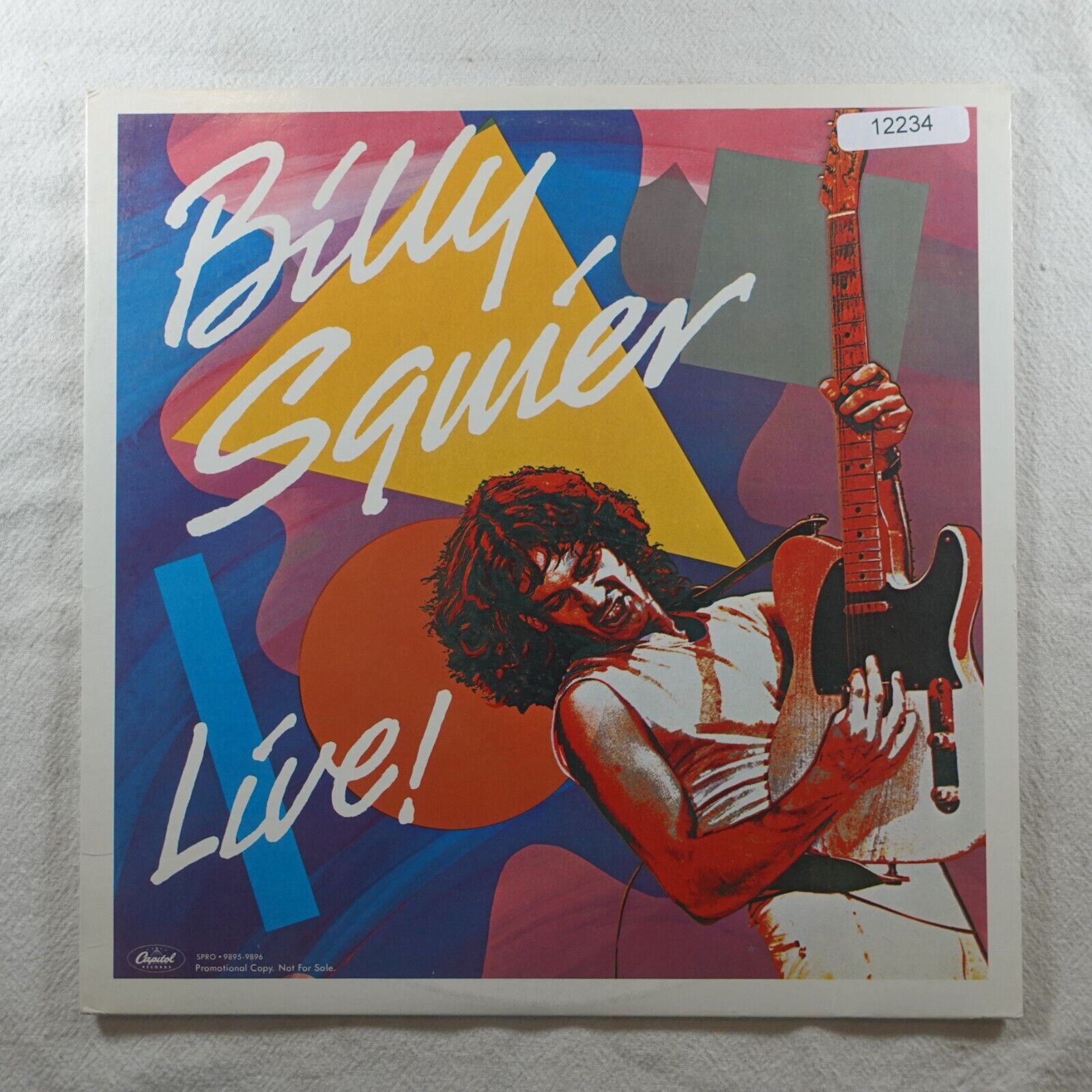 Billy Squier Live   Record Album Vinyl LP