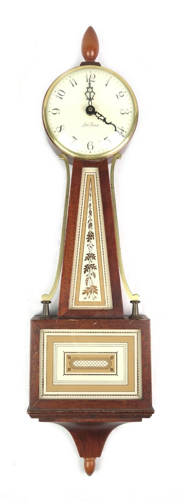 Vintage Seth Thomas Banjo Clock Homestead 2W German Case Only Battery Movement