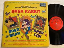 Walt Disney Uncle Remus Song Of The South Brer Rabbit LP Disneyland + Book VG+ picture