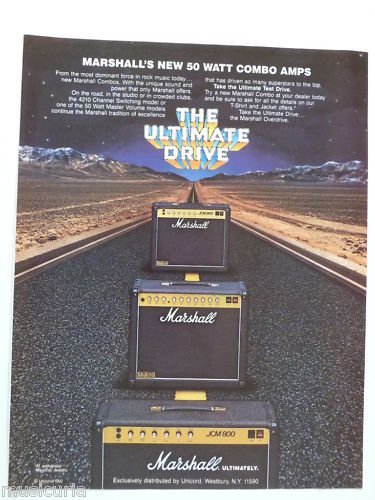 retro magazine advert 1982 MARSHALL jcm