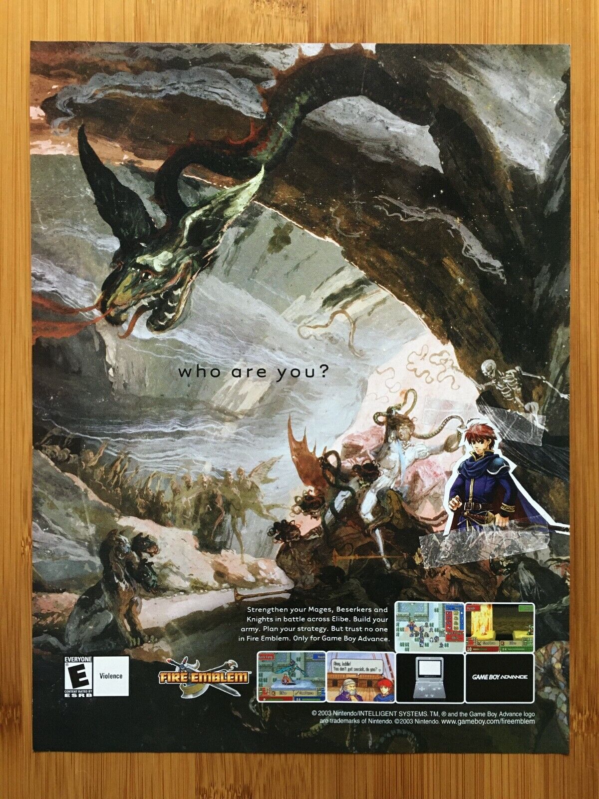 Fire Emblem GBA Game Boy Advance 2003 Print Ad/Poster Official Authentic Art