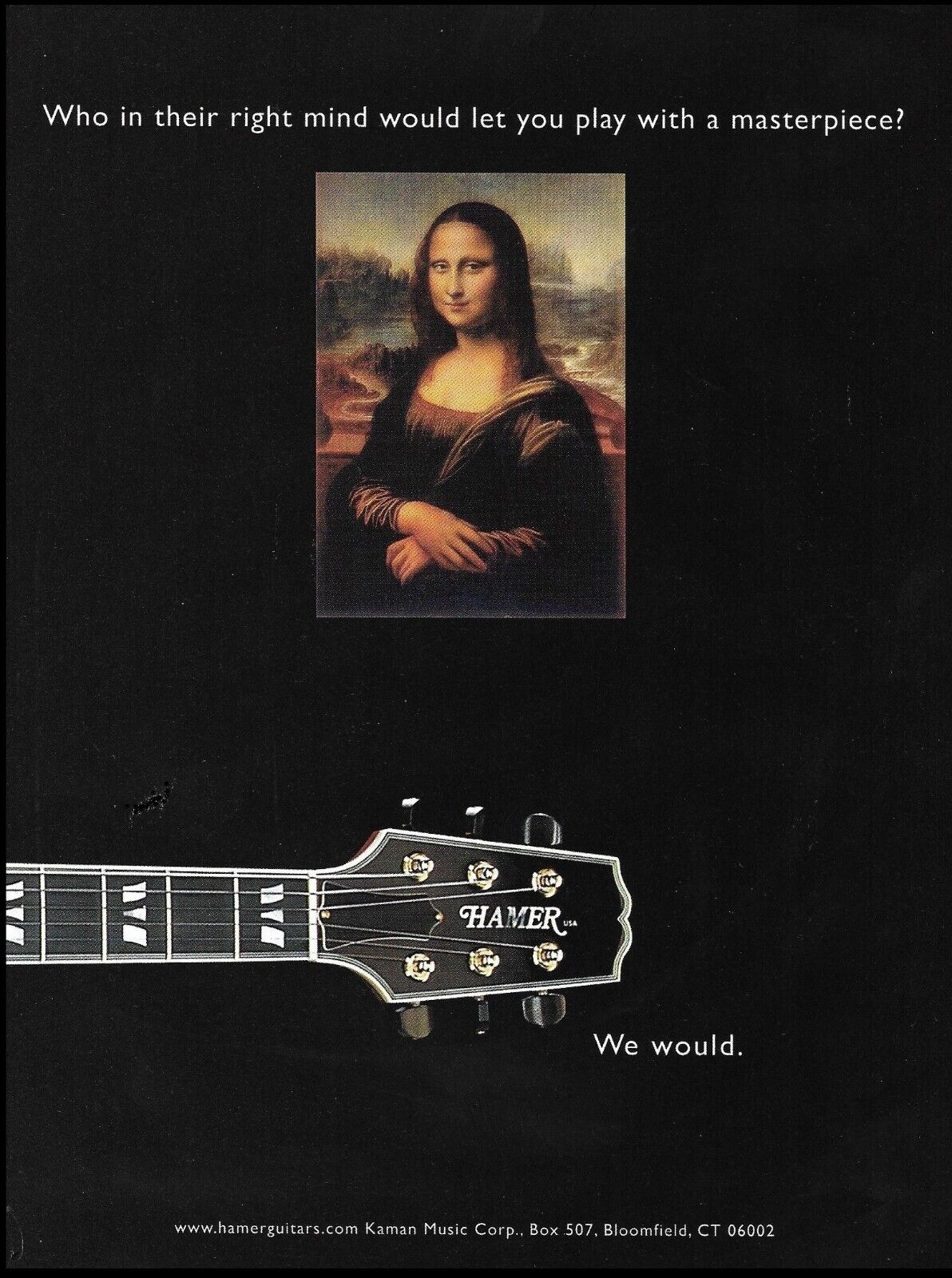 Hamer Guitar 2005 advertisement Masterpiece The Mona Lisa ad print