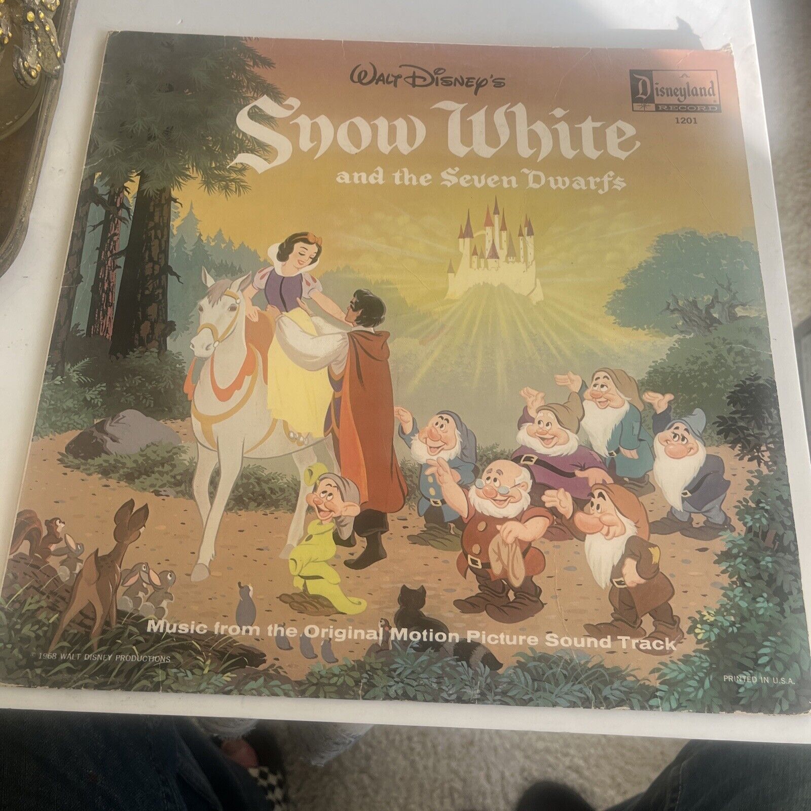 1968 Walt Disney Snow White and the Seven Dwarfs Vinyl Record LP DQ-1201