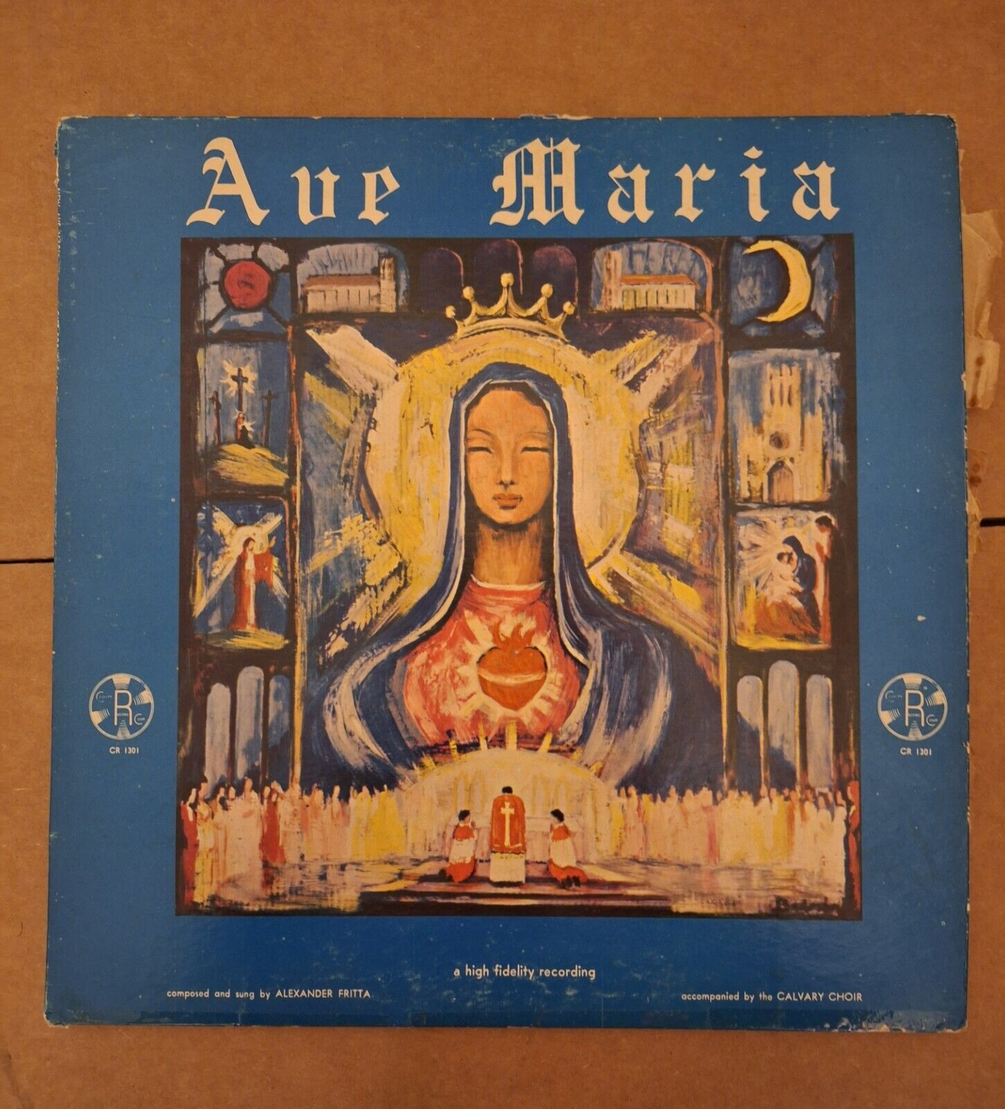 Ave Maria Calvary Vinyl music album COPYRIGHT 1957 Calvary Record CO.IN