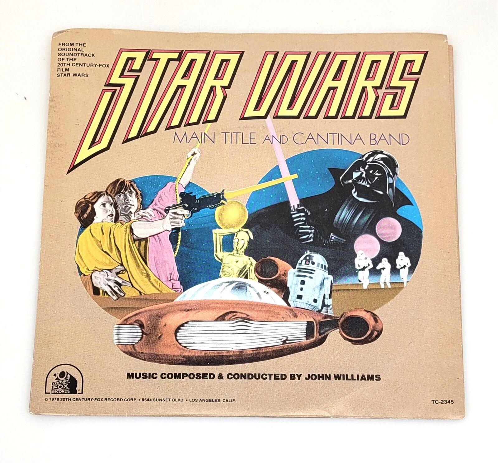 1977 Star Wars Main Title & Cantina Band 45 RPM Vinyl Record 7