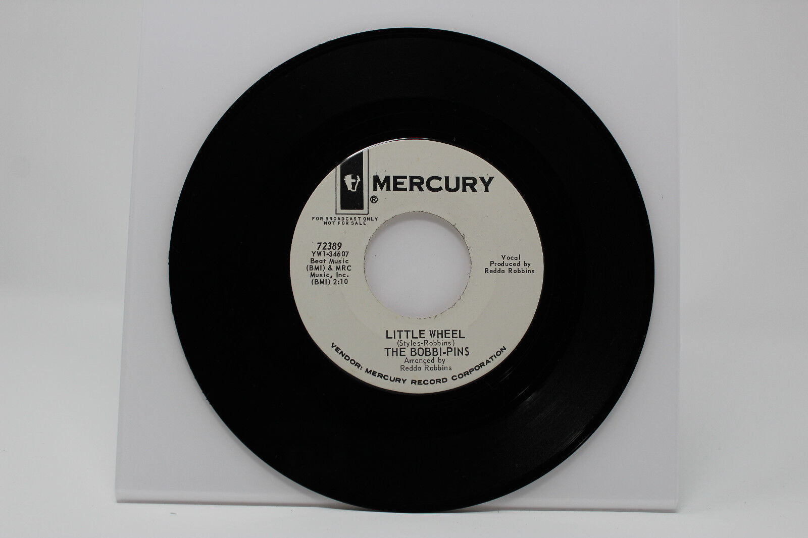 VTG Promo Mercury Record The BOBBI-PINS Sad Sad Girl & Little Wheel 72389