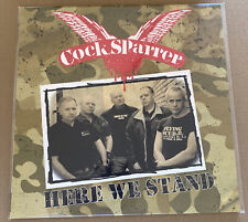 COCK SPARRER HERE WE STAND CLEAR WITH BLACK SPLATTER VINYL LP SEALED MINT picture