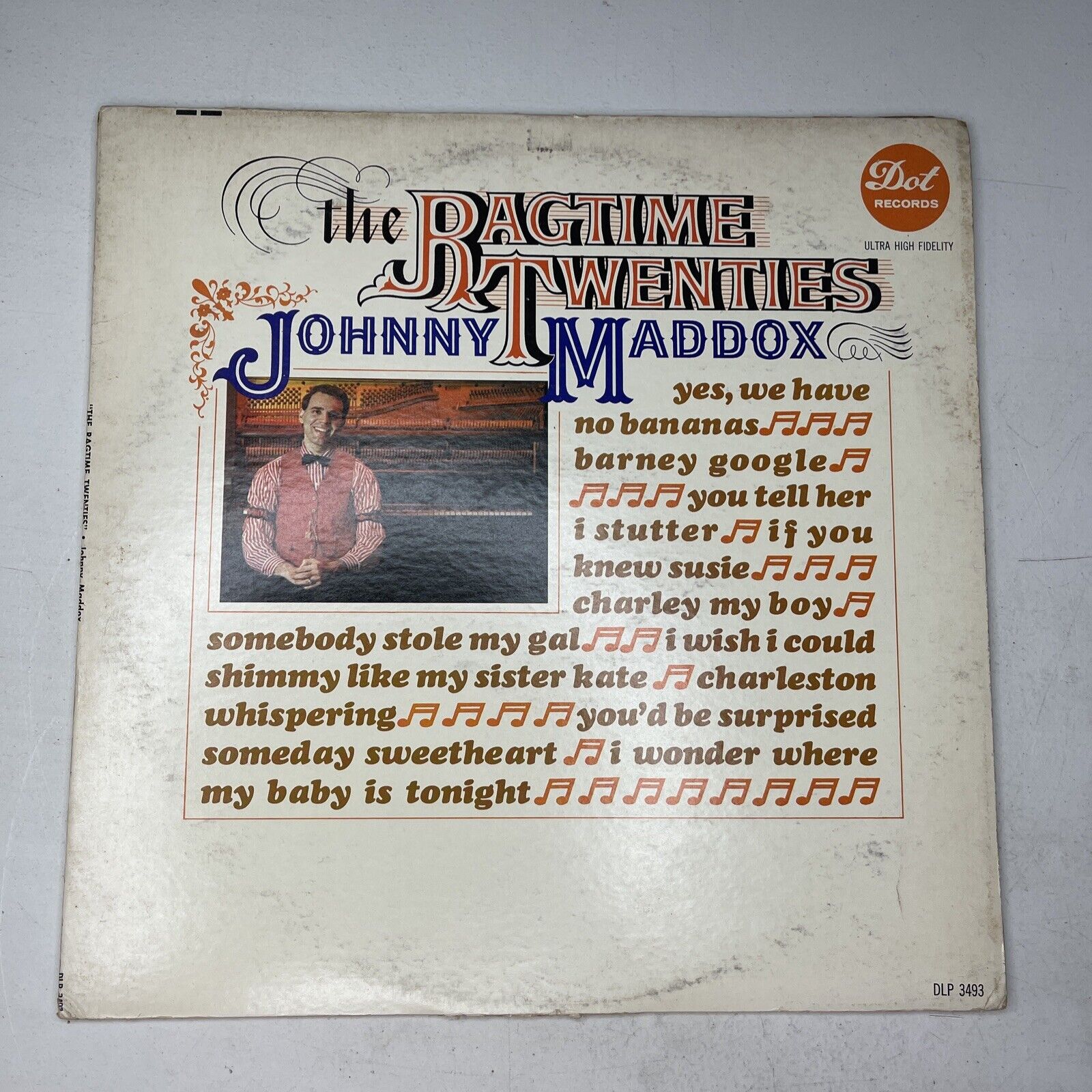 A Bagtime Twenties Johnny Maddox Dot DLP 3493 Vintage Vinyl Record