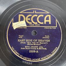 Bing Crosby East Side Of Heaven Gramophone Shellac Record 78rpm 10