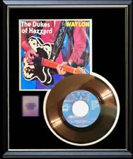 WAYLON JENNINGS THEME DUKES OF HAZZARD  45 RPM GOLD  RECORD RARE NON RIAA AWARD picture