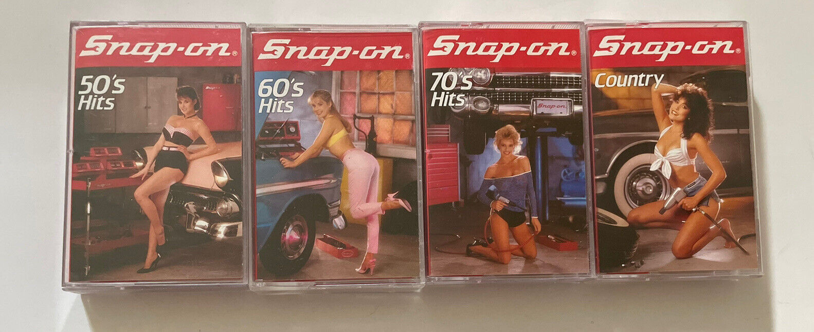 Snap-On Cassette Lot of 4 Tapes 50’s 60’s 70’s  Hits & Country VTG RARE