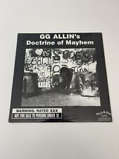 Vintage GG Allin Doctrine Of Mayhem Original Pressing Sealed Vinyl Black & Blue picture