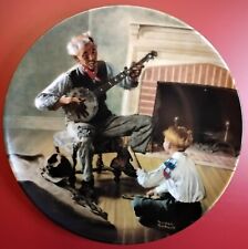 Vintage 1989 Knowles The Banjo Player Collector Plate Norman Rockwell COA #9202B picture