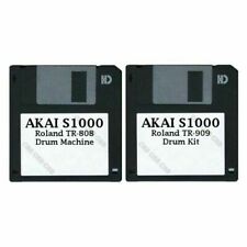 Akai S1000 Set of Two Floppy Disks Roland TR-808 Drum Machine & TR-909 Drum Kit picture