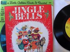 JINGLE BELLS 255 Disney Little Golden Read Along Book & Record Set Near Mint NM picture