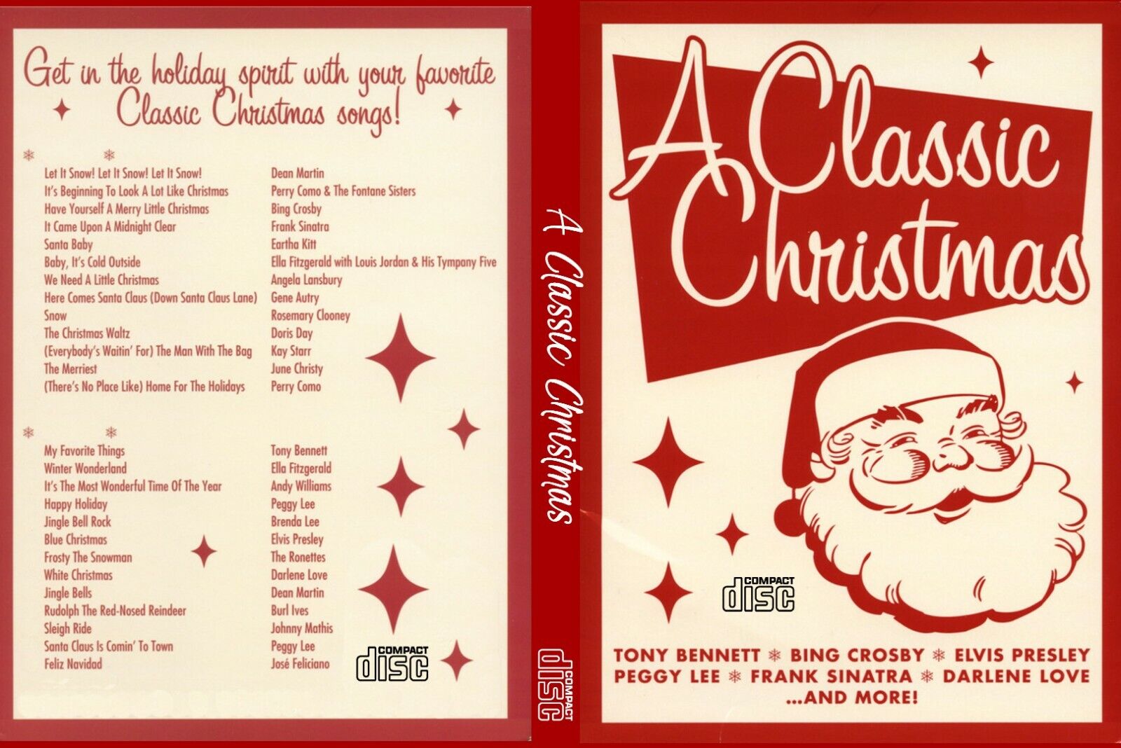 A Classic Christmas CD VINYL Audio disc Vintage Crooner singing 1950s 1960s