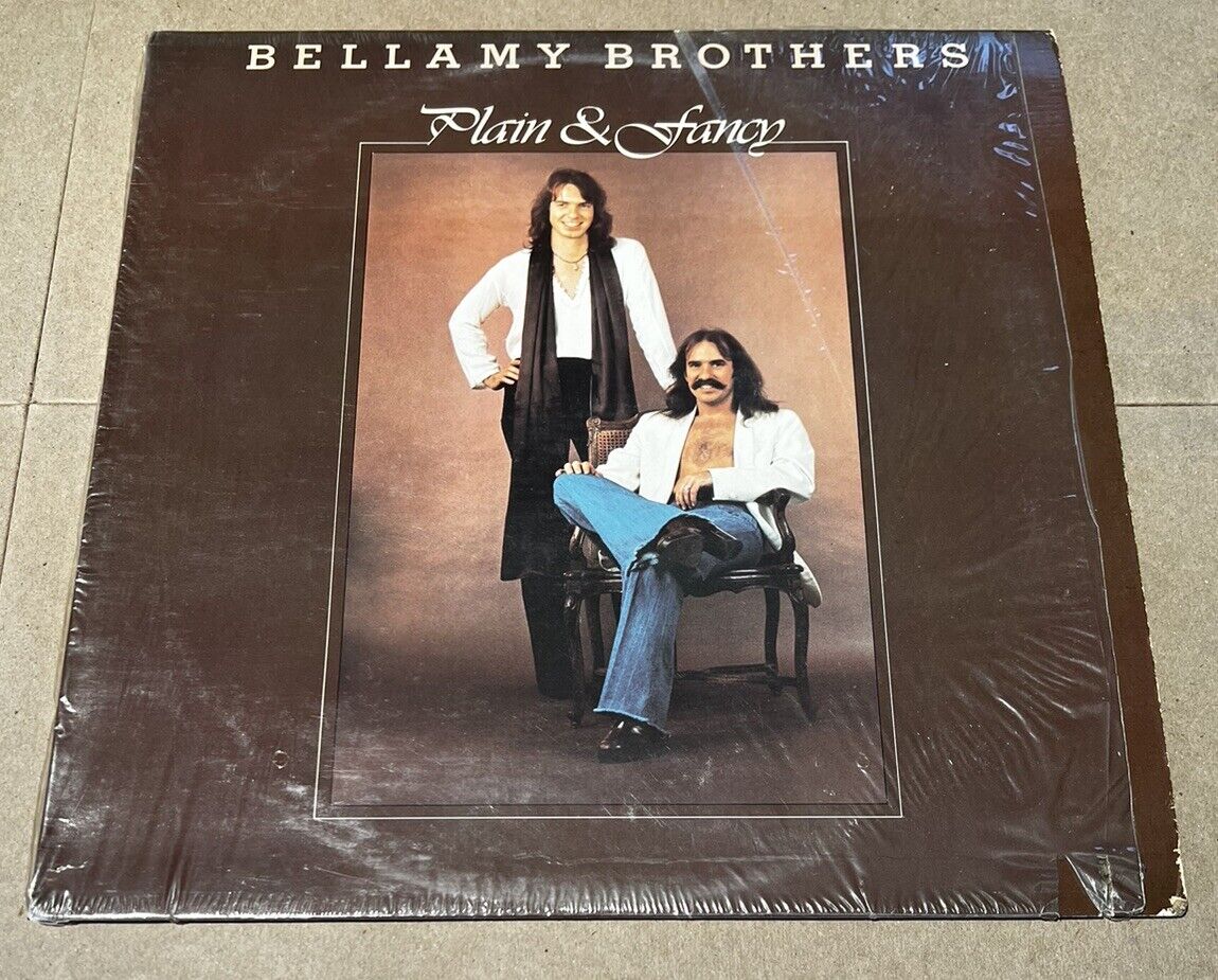 Bellamy Brothers Plain & Fancy Vintage 1977  SHRINKWRAP VG+ Complete Set w/inner