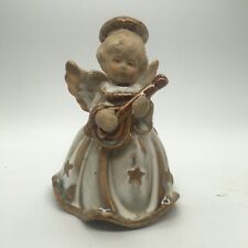 Vintage Angel with Guitar Ceramic Bell picture