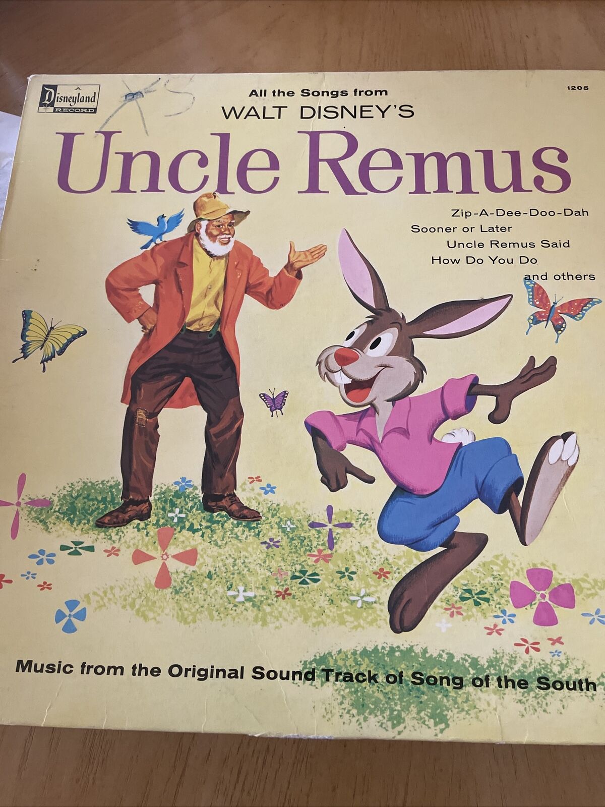 Walt Disney Uncle  Remus Vinyl Record Case Only