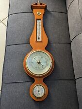 Vintage Banjo Swift Anderson Wood Weather Station Barometer Thermometer Humidity picture