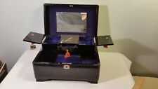Vintage Japan music jewelry box inlaid Oriental Asian picture