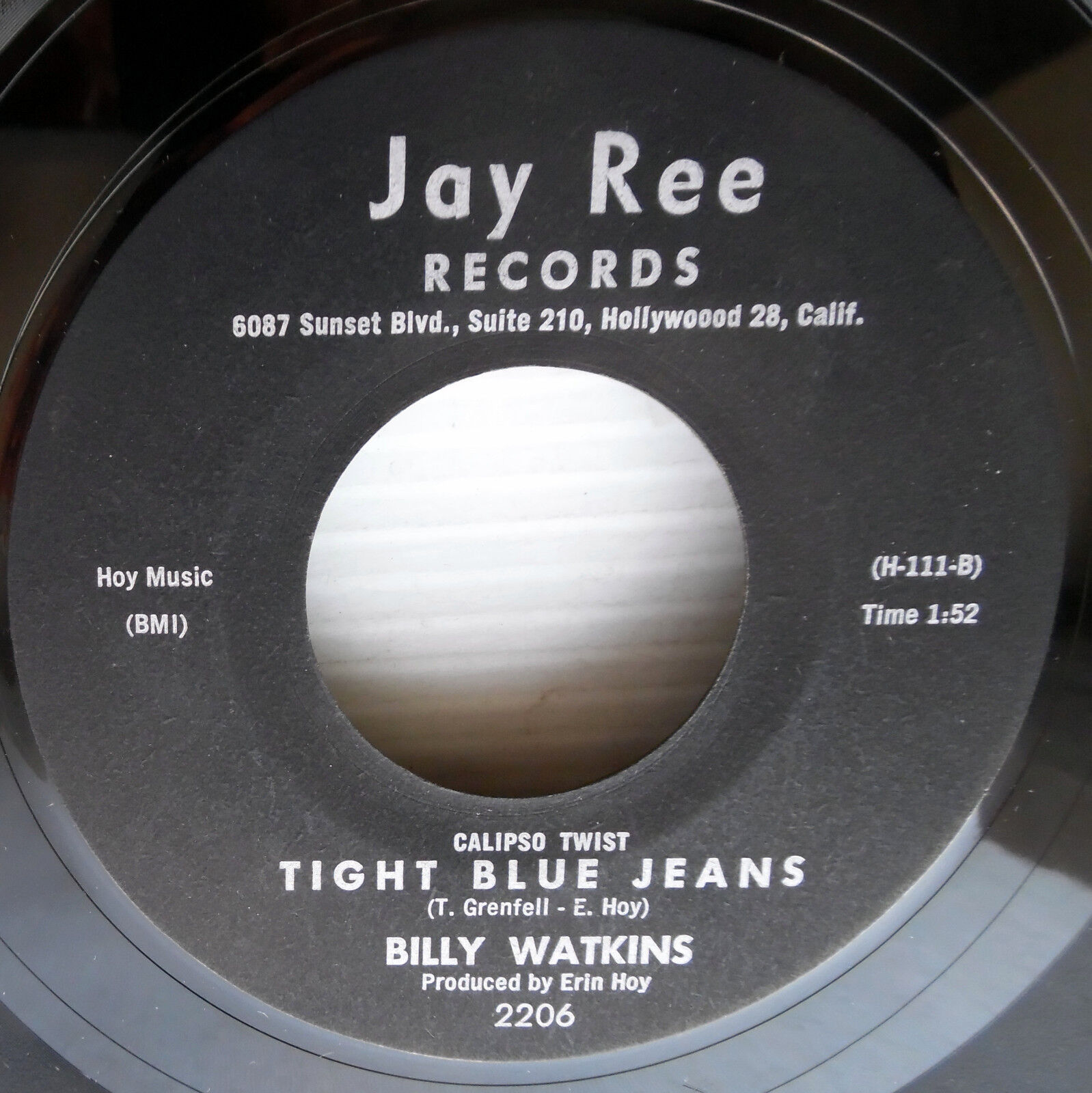 BILLY WATKINS 60\'s Calypso Rock Popcorn 45 TIGHT BLUE JEANS vg++ JAY REE e9631