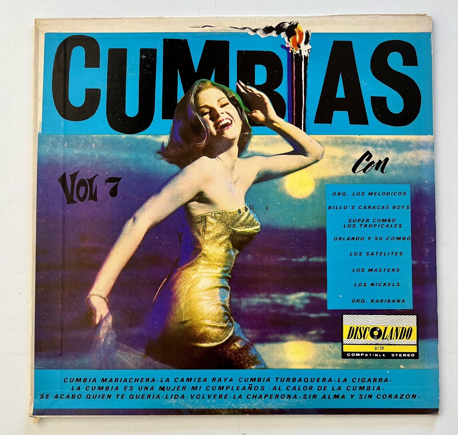 V/A Cumbias Vol. 7 LP Vinyl Rare Latin Compilation Discolando 1974 Near Mint