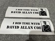 David Allan Coe Bumper Sticker I Did Time With Penitentiary Blues Album Promo LP picture