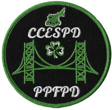 Contra Costa, CA Emerald Society Pipes & Drums IRISH Fire Patch NEW   picture